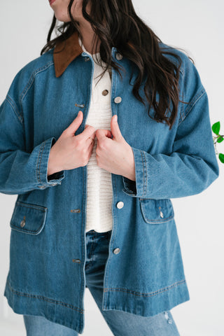 Stonebrook Corduroy Collar Denim Jacket