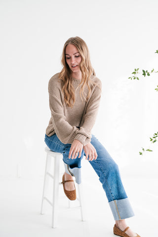 Mountain Air Chunky Knit Oversized Sweater - Ash Mocha