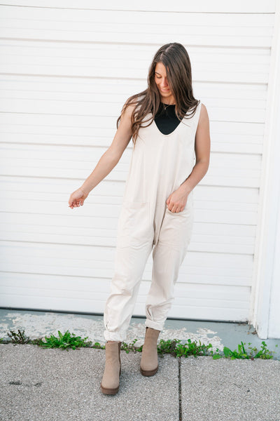 Easygoing Jumpsuit- Cream