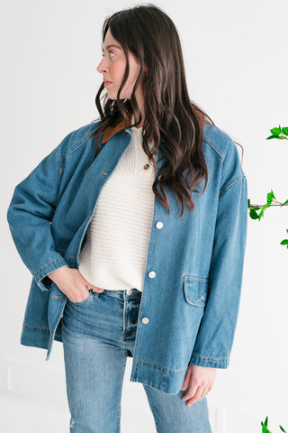 Stonebrook Corduroy Collar Denim Jacket