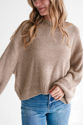 Mountain Air Chunky Knit Oversized Sweater - Ash Mocha
