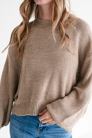 Mountain Air Chunky Knit Oversized Sweater - Ash Mocha