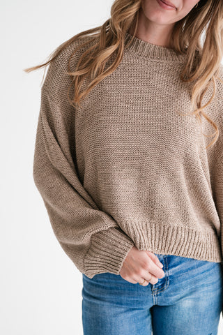 Mountain Air Chunky Knit Oversized Sweater - Ash Mocha