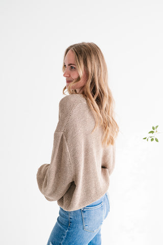 Mountain Air Chunky Knit Oversized Sweater - Ash Mocha