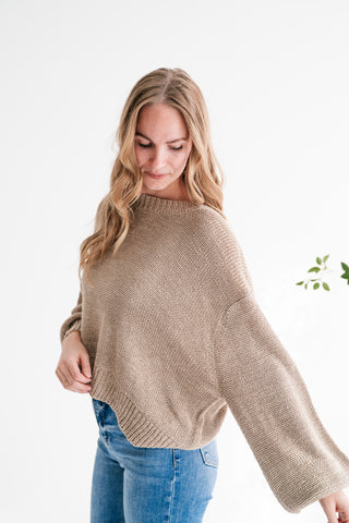 Mountain Air Chunky Knit Oversized Sweater - Ash Mocha