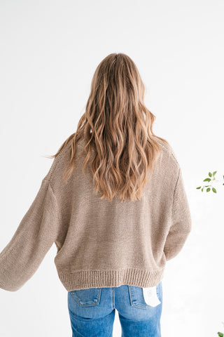 Mountain Air Chunky Knit Oversized Sweater - Ash Mocha