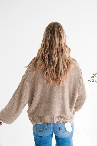 Mountain Air Chunky Knit Oversized Sweater - Ash Mocha