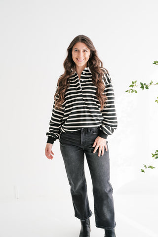 Midday Break Oversized Striped Polo Shirt