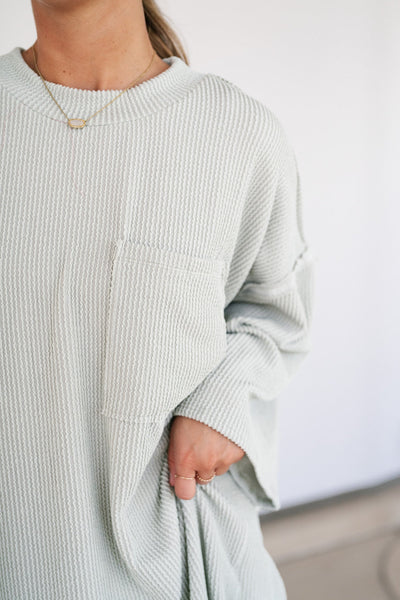 Forever Ideal Ribbed Top - Sage