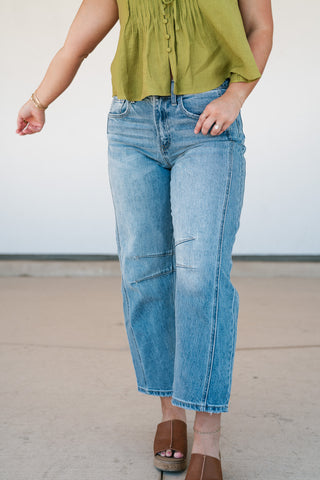 Vervet Bella High Rise Dart Barrel Leg Jeans