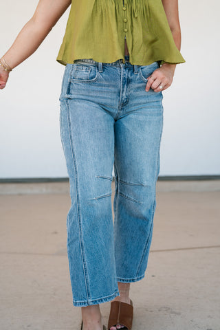 Vervet Bella High Rise Dart Barrel Leg Jeans