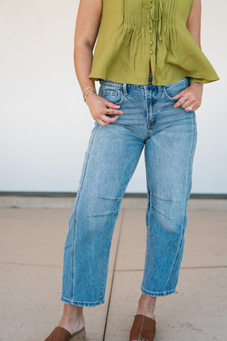 Vervet Bella High Rise Dart Barrel Leg Jeans