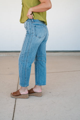 Vervet Bella High Rise Dart Barrel Leg Jeans