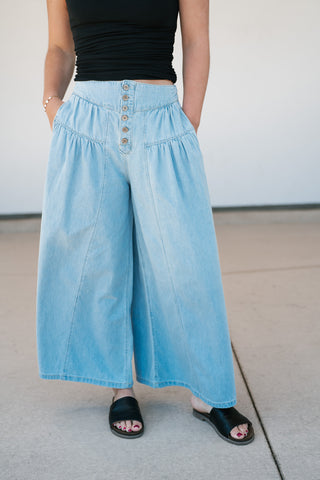 Risen Alyce Ruffle Wide Leg Pant