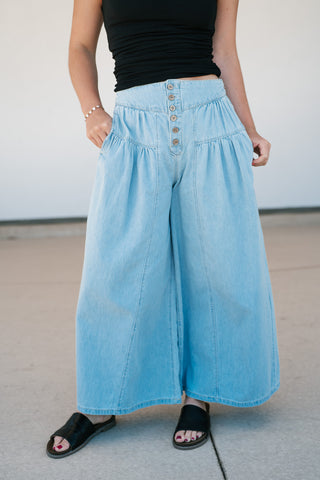 Risen Alyce Ruffle Wide Leg Pant