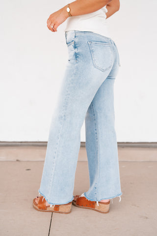 Risen Holland Mid Rise Wide Leg Jean