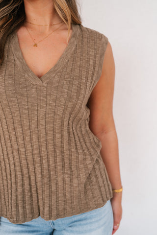 Textured Lines Knit Tank Top