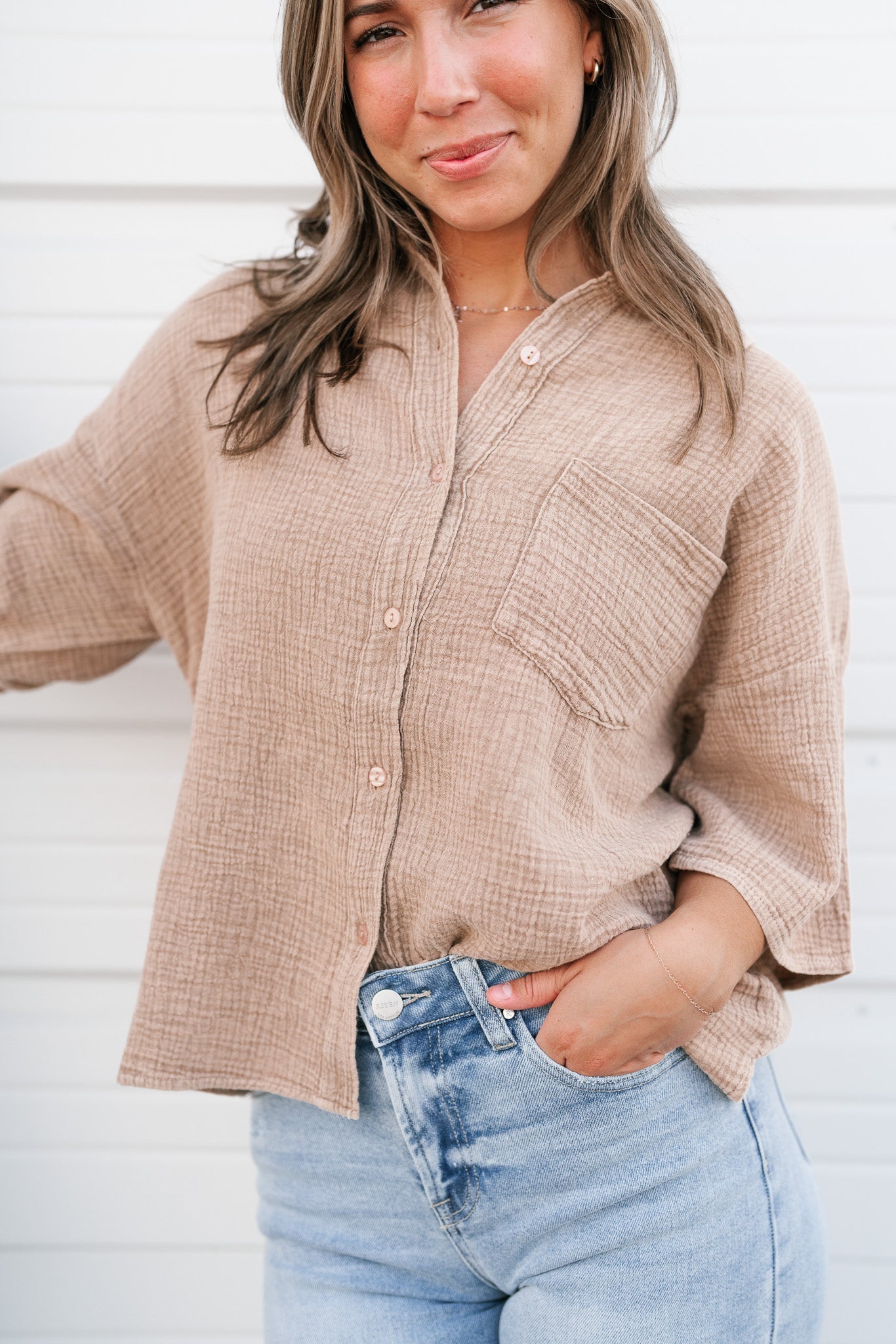 Charlotte Gauze Button Up