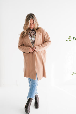 Desert Glow Knit Blazer Cardigan