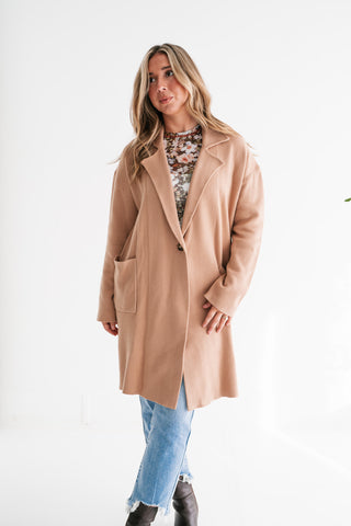 Desert Glow Knit Blazer Cardigan