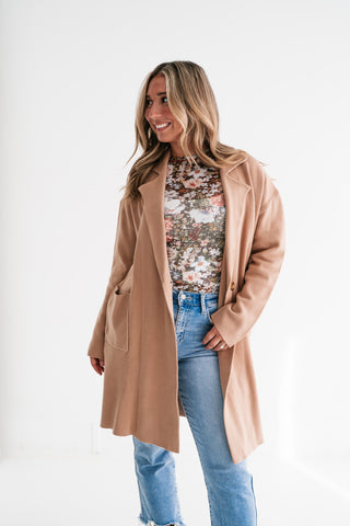 Desert Glow Knit Blazer Cardigan