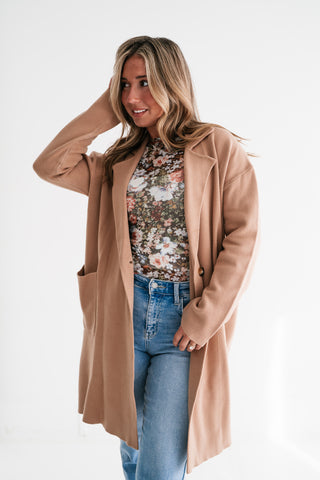 Desert Glow Knit Blazer Cardigan