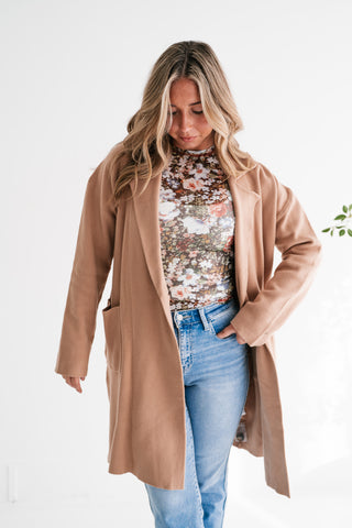 Desert Glow Knit Blazer Cardigan