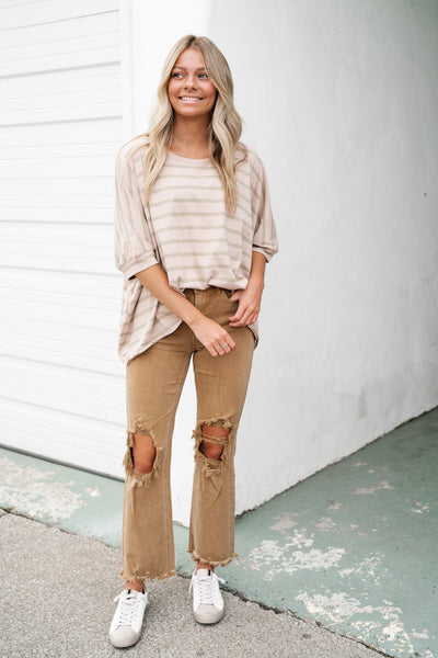 Rustic Retreat Striped Top