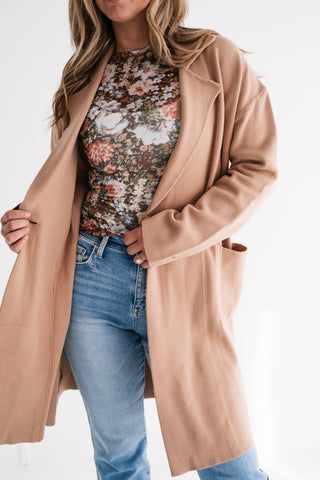 Desert Glow Knit Blazer Cardigan