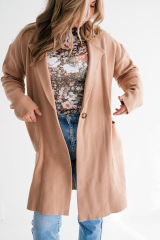 Desert Glow Knit Blazer Cardigan