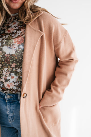 Desert Glow Knit Blazer Cardigan