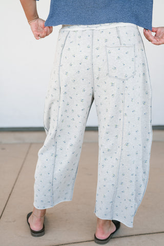 Roll With It Floral Barrel Wide Leg Bottoms
