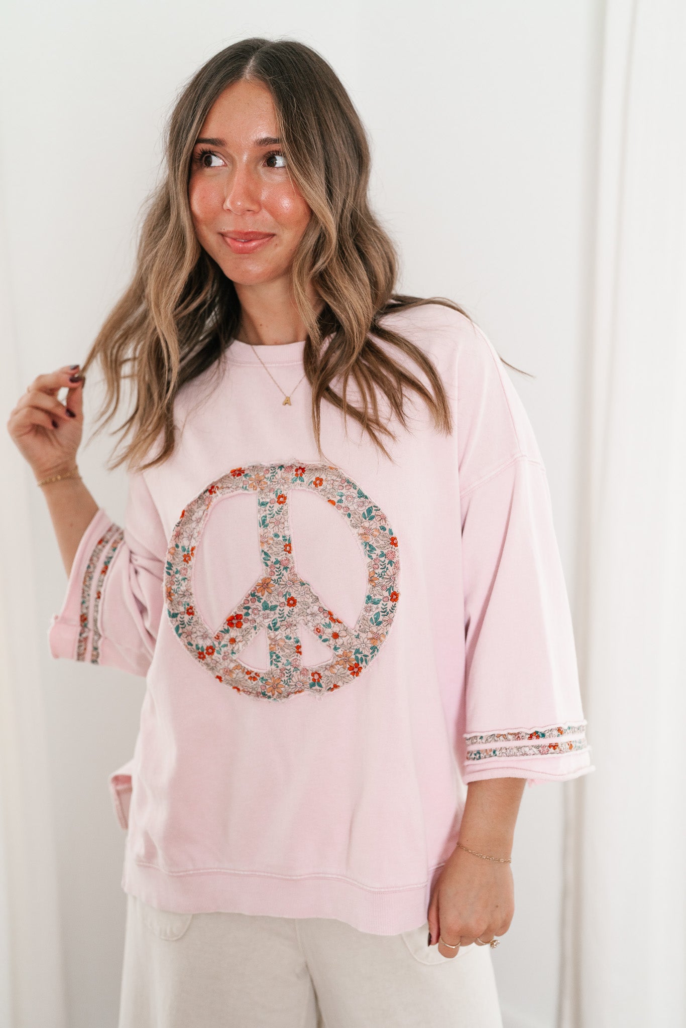 Peaceful Bliss Crewneck - Rose