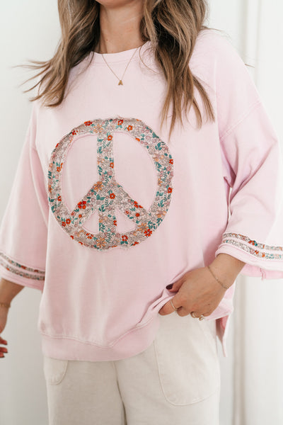 Peaceful Bliss Crewneck - Rose