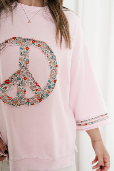 Peaceful Bliss Crewneck - Rose