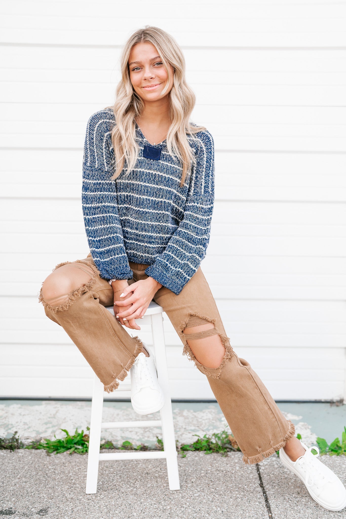 Margo Knit Striped Top