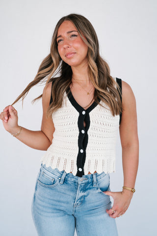 Weekend Retreat Crochet Sweater Top