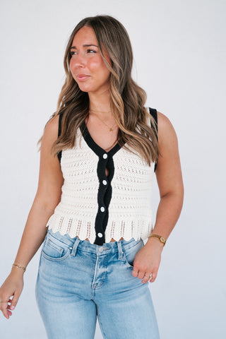 Weekend Retreat Crochet Sweater Top