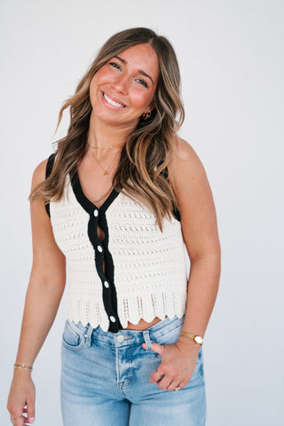 Weekend Retreat Crochet Sweater Top
