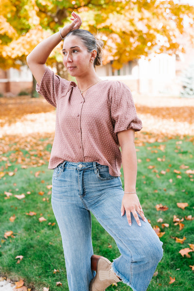 Autumn Charm Puff Sleeve Top