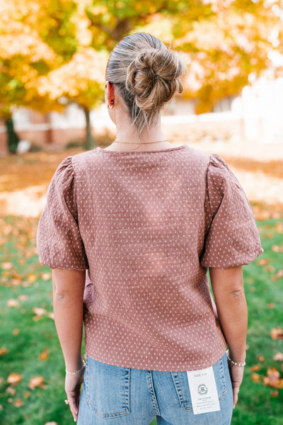 Autumn Charm Puff Sleeve Top