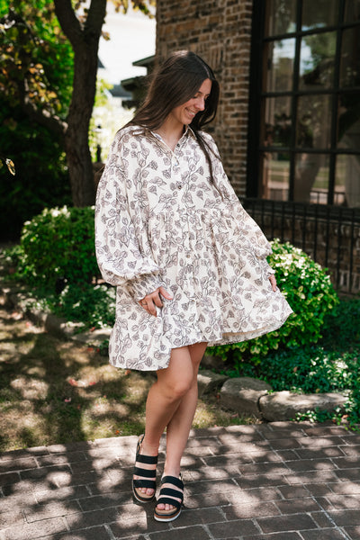 Good Grace Floral Button Up Tunic