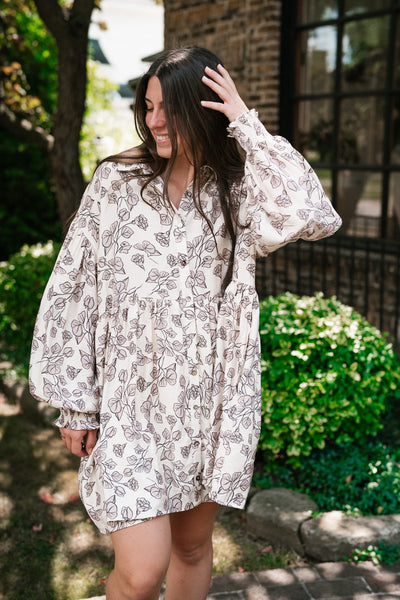 Good Grace Floral Button Up Tunic