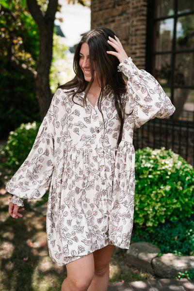 Good Grace Floral Button Up Tunic