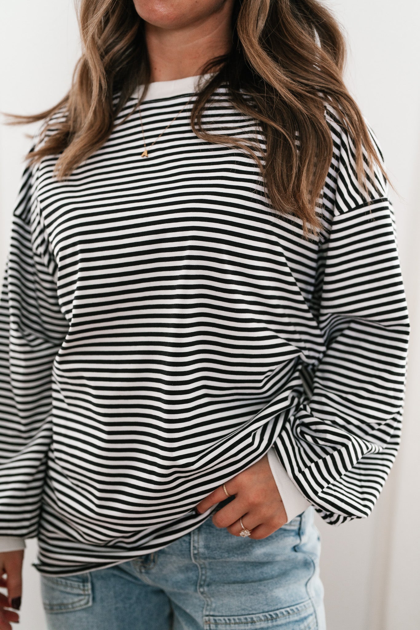 Fine Line Relaxed Striped Everyday Top