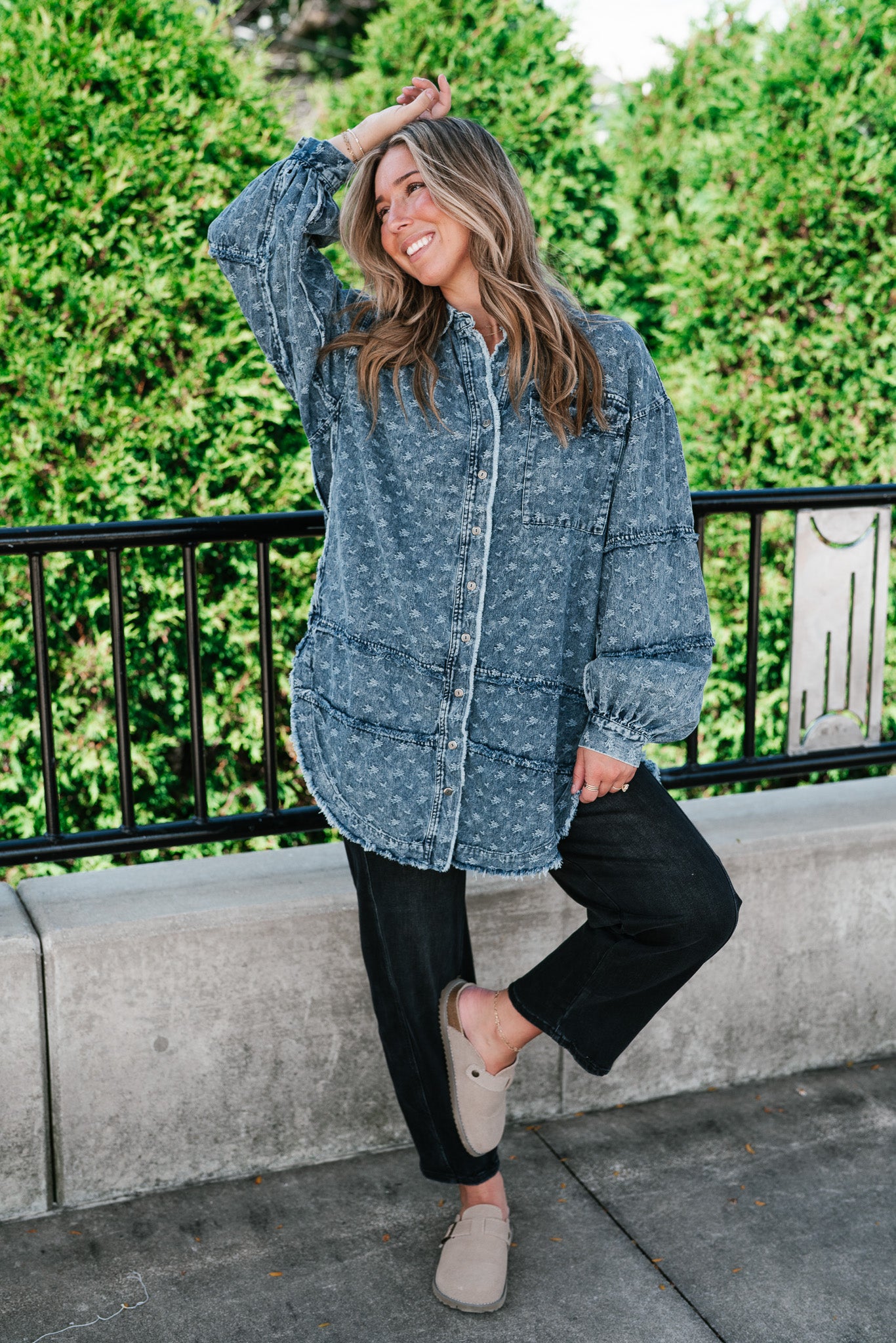 Western Skies Oversized Denim Shacket