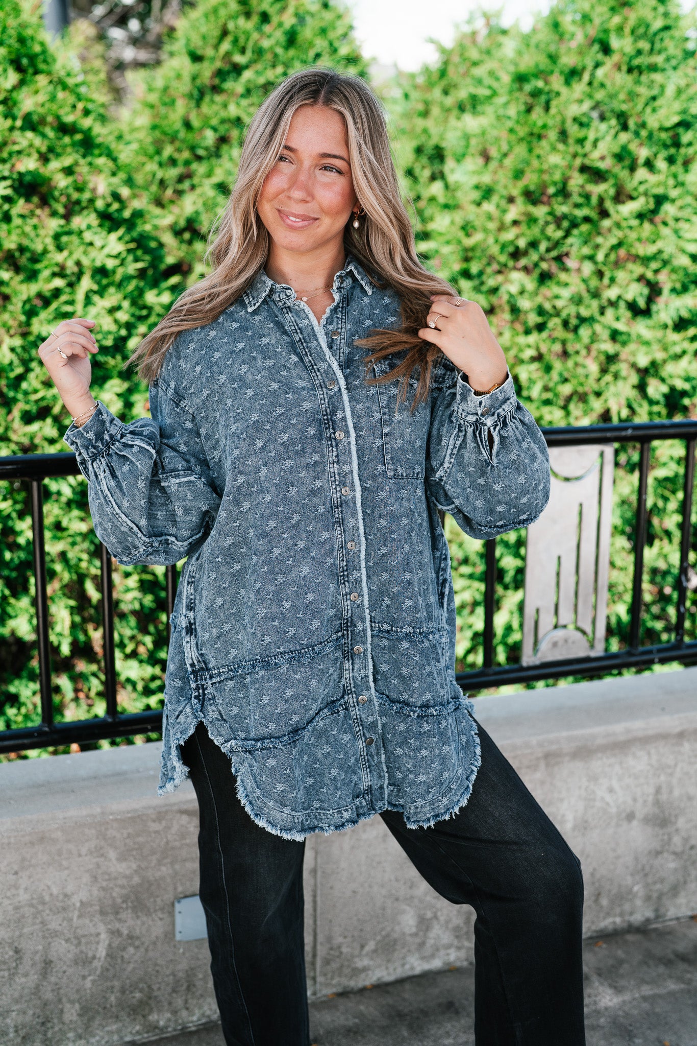 Western Skies Oversized Denim Shacket