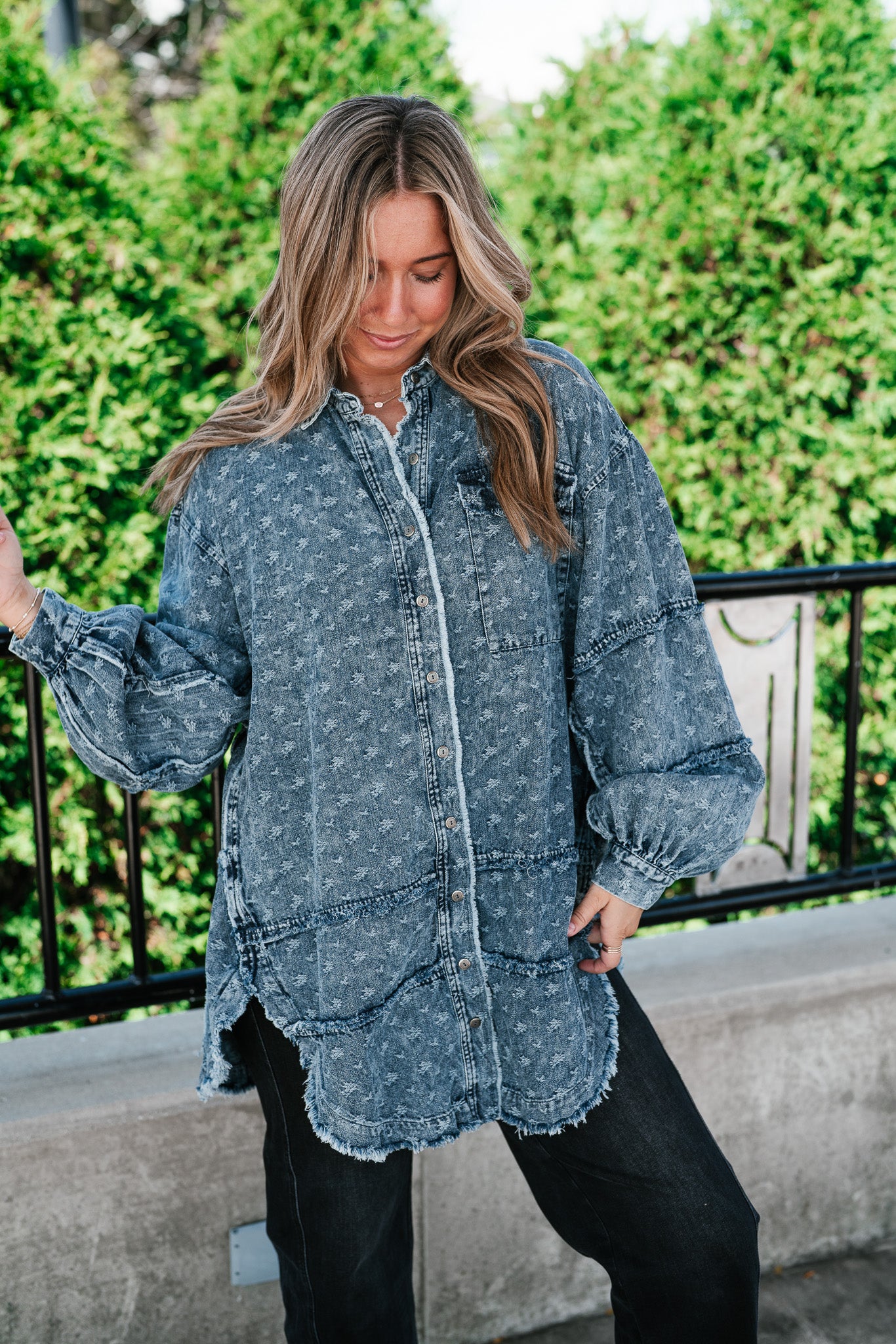 Western Skies Oversized Denim Shacket