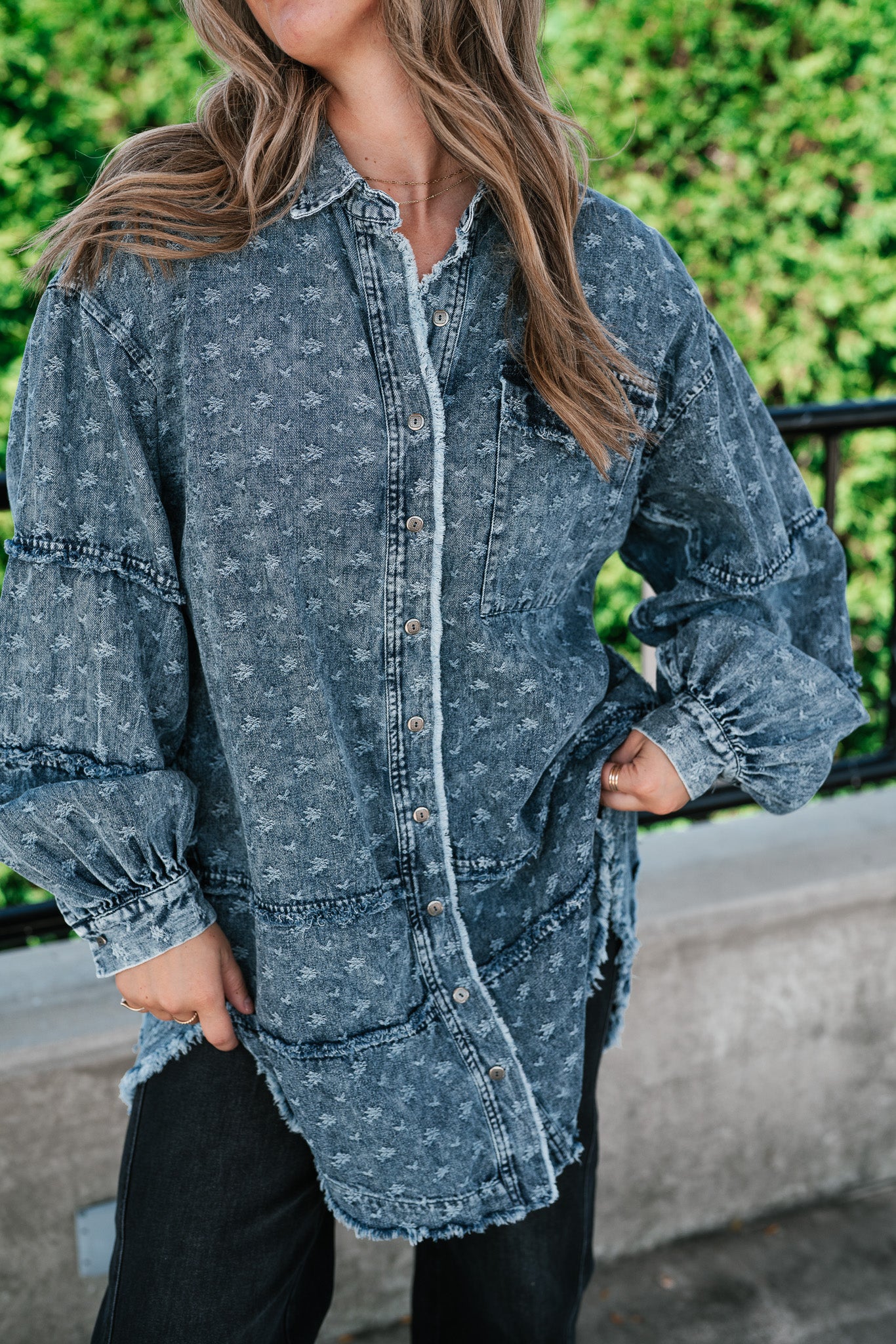 Western Skies Oversized Denim Shacket