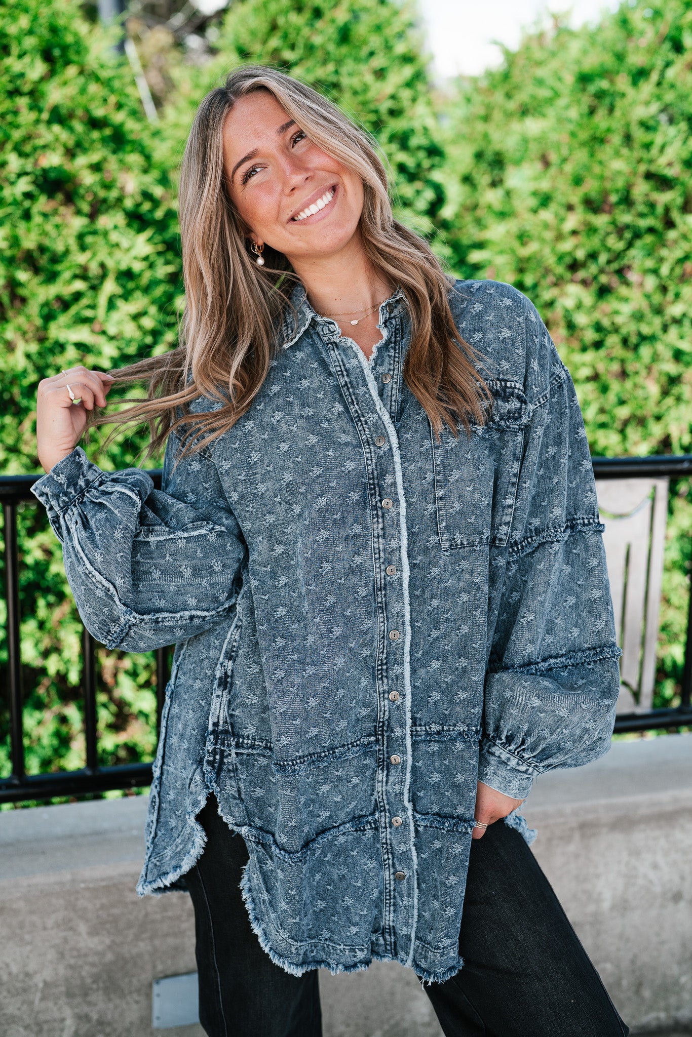 Western Skies Oversized Denim Shacket